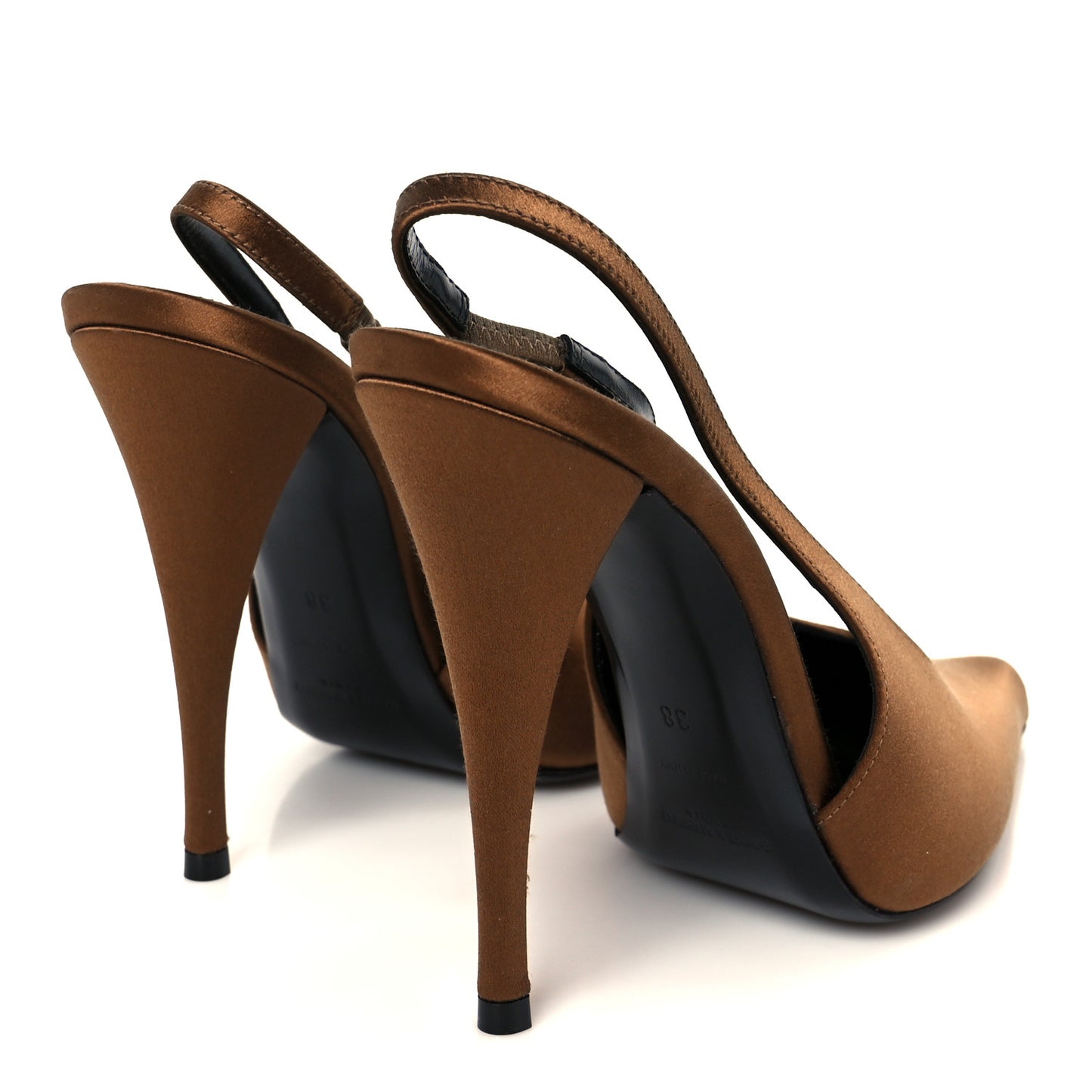 Silk Satin Faye 110 Pumps 38 Deep Cognac