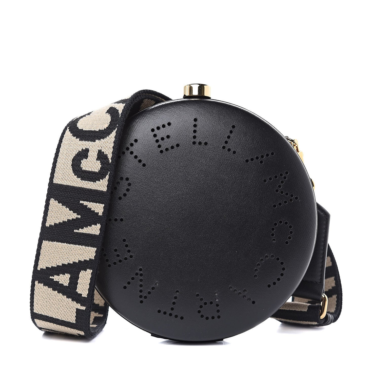 Eco Alter Nappa Perforated Mini Round Logo Black