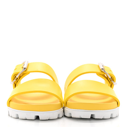 Prada EVA Rubber Double Strap 20mm Fussbett Sandals 38 Sole 2 of 13