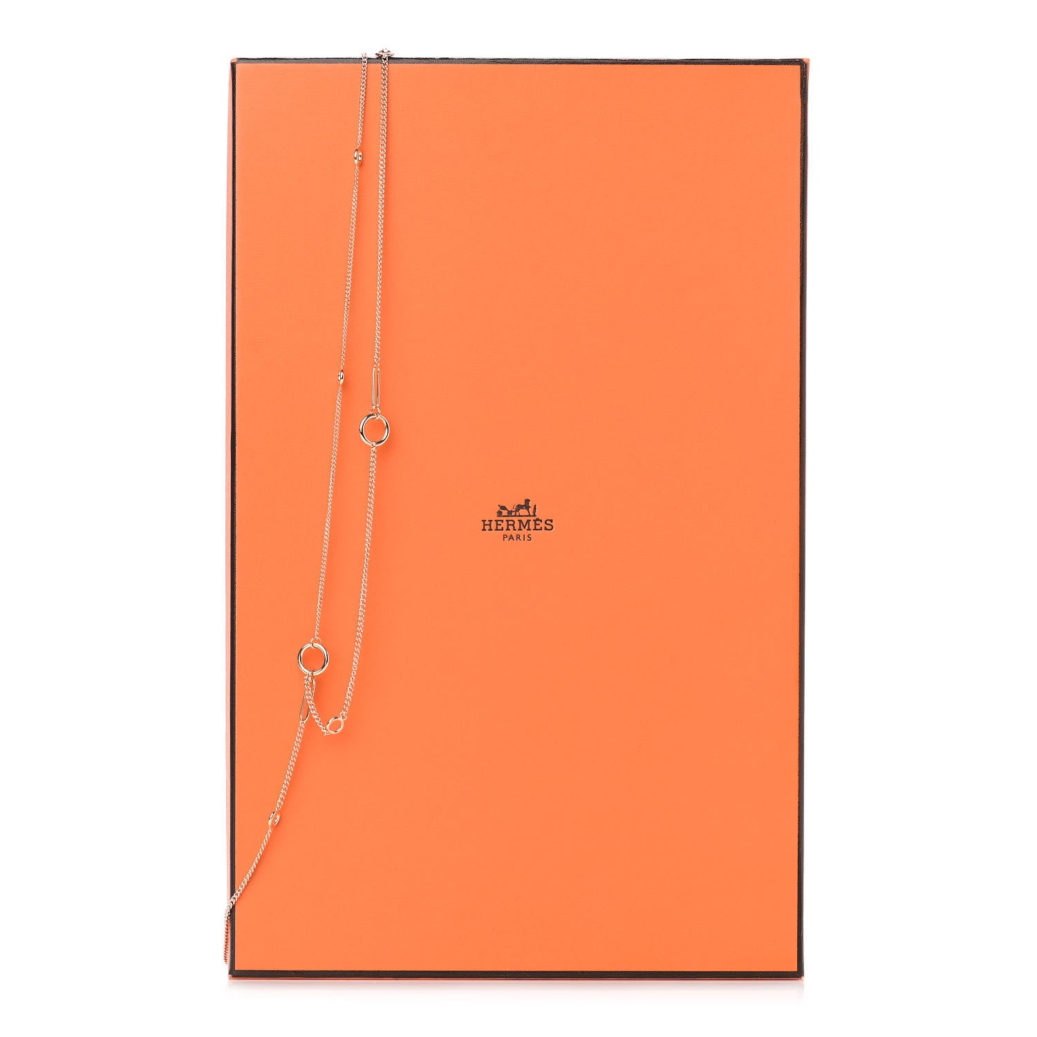 Hermes 18K Rose Gold Echappee Extra Long Necklace 5 of 5
