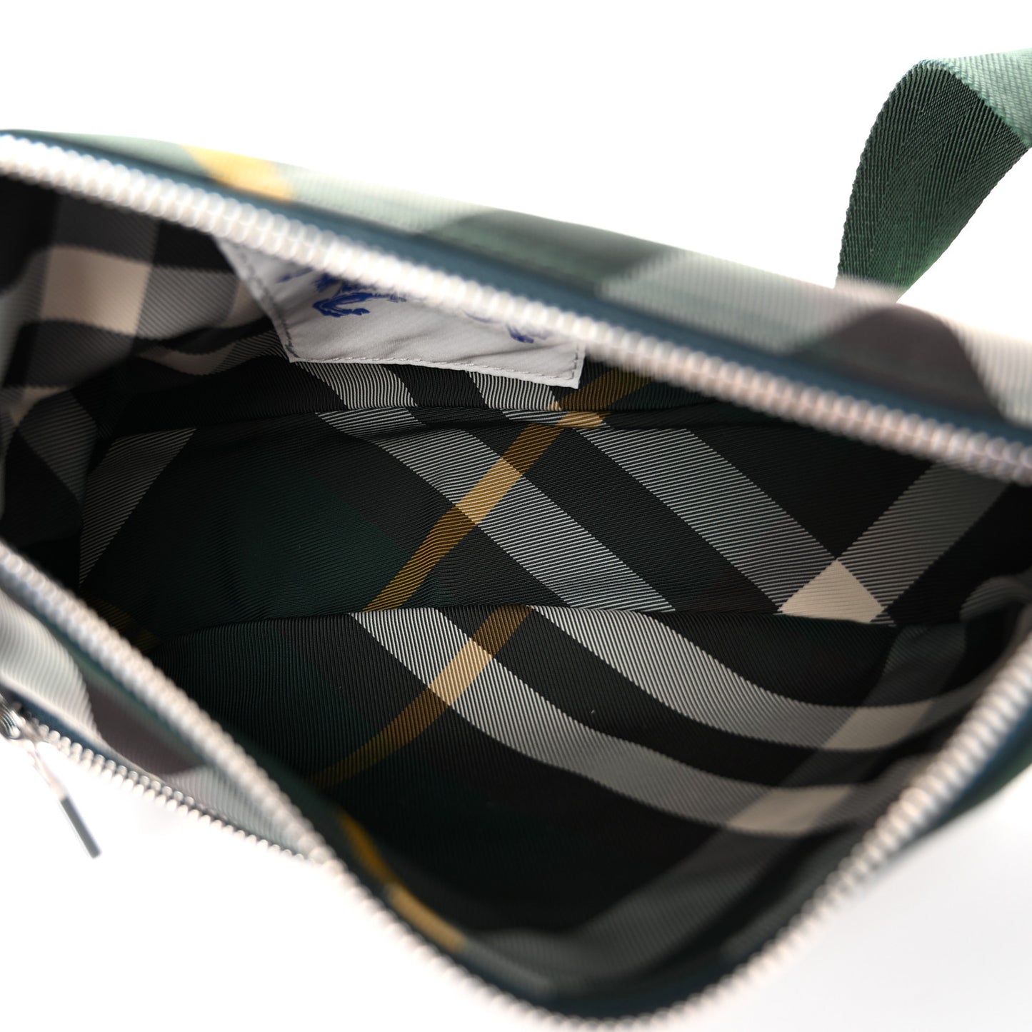 Nylon Shield Check Crossbody Bag Ivy