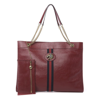 Gucci Calfskin Large Rajah Chain Tote Romantic Cherry 1 of 10