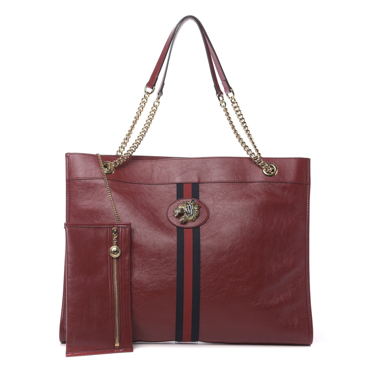 Gucci Calfskin Large Rajah Chain Tote Romantic Cherry 1 of 10
