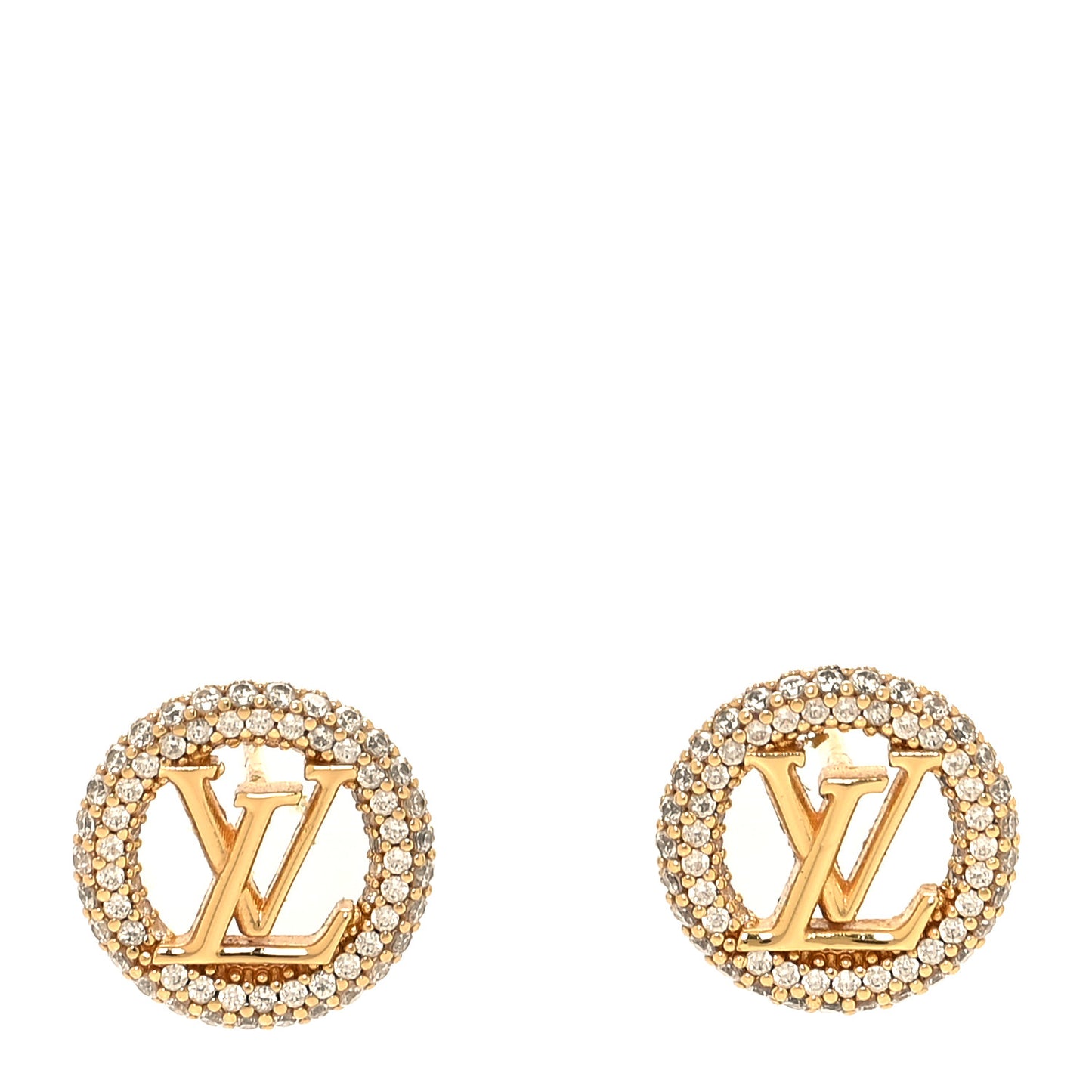 Metal Crystal Louise By Night Earrings Gold