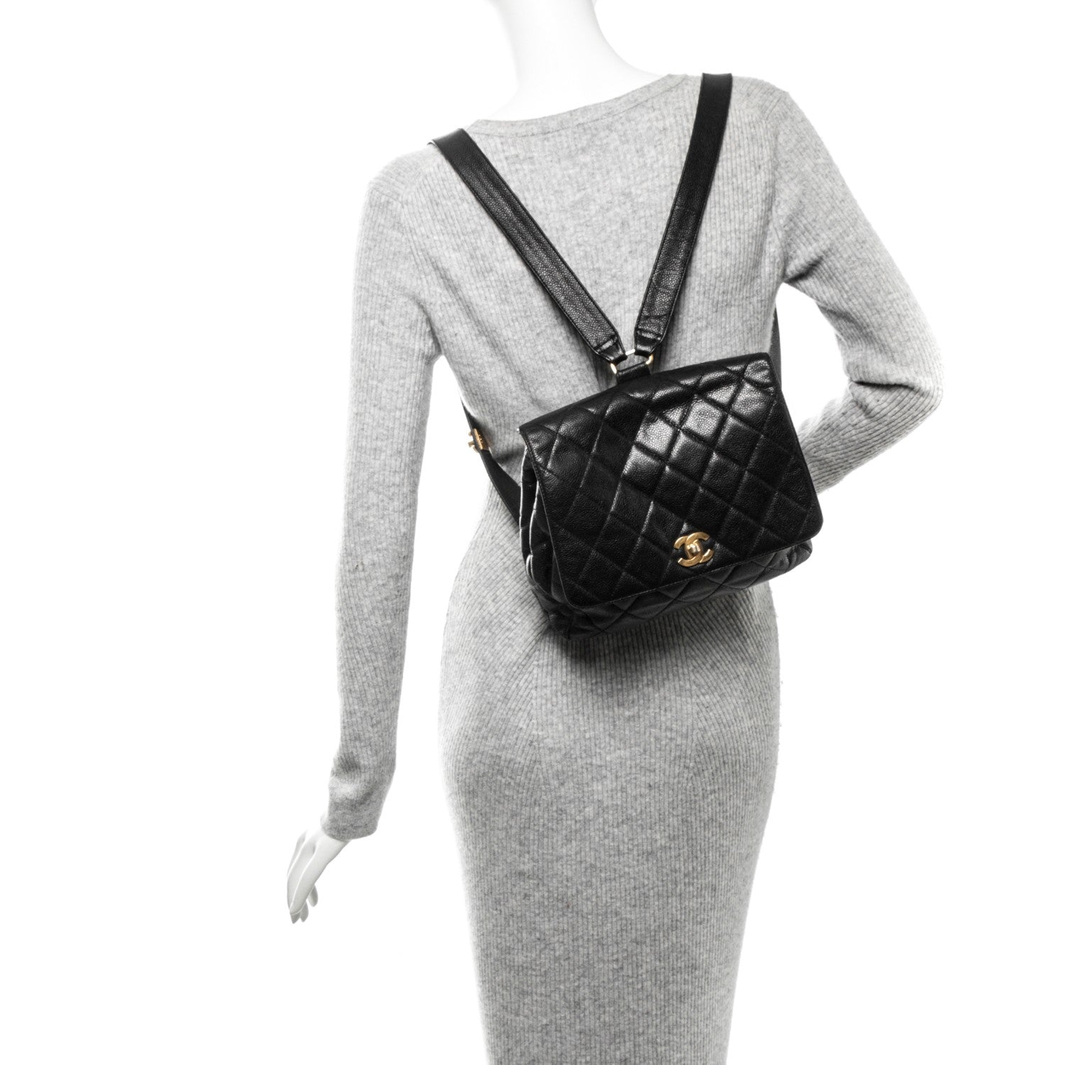 Chanel Caviar Quilted Backpack Black 2 of 7