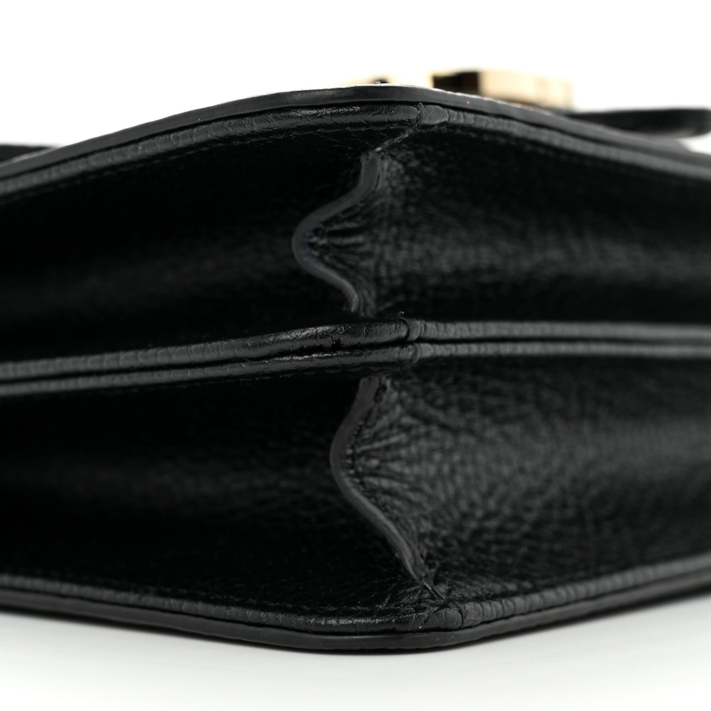 Dollar Calfskin Small Interlocking G Shoulder Bag Black
