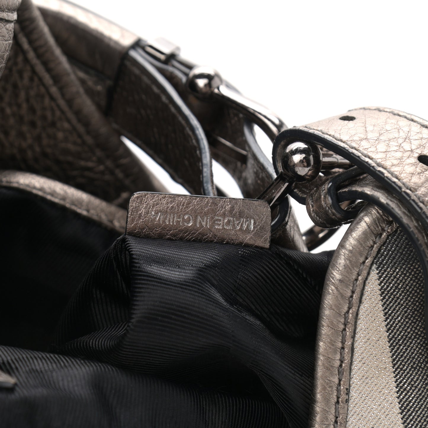Shimmer Check Brooke Hobo Silver