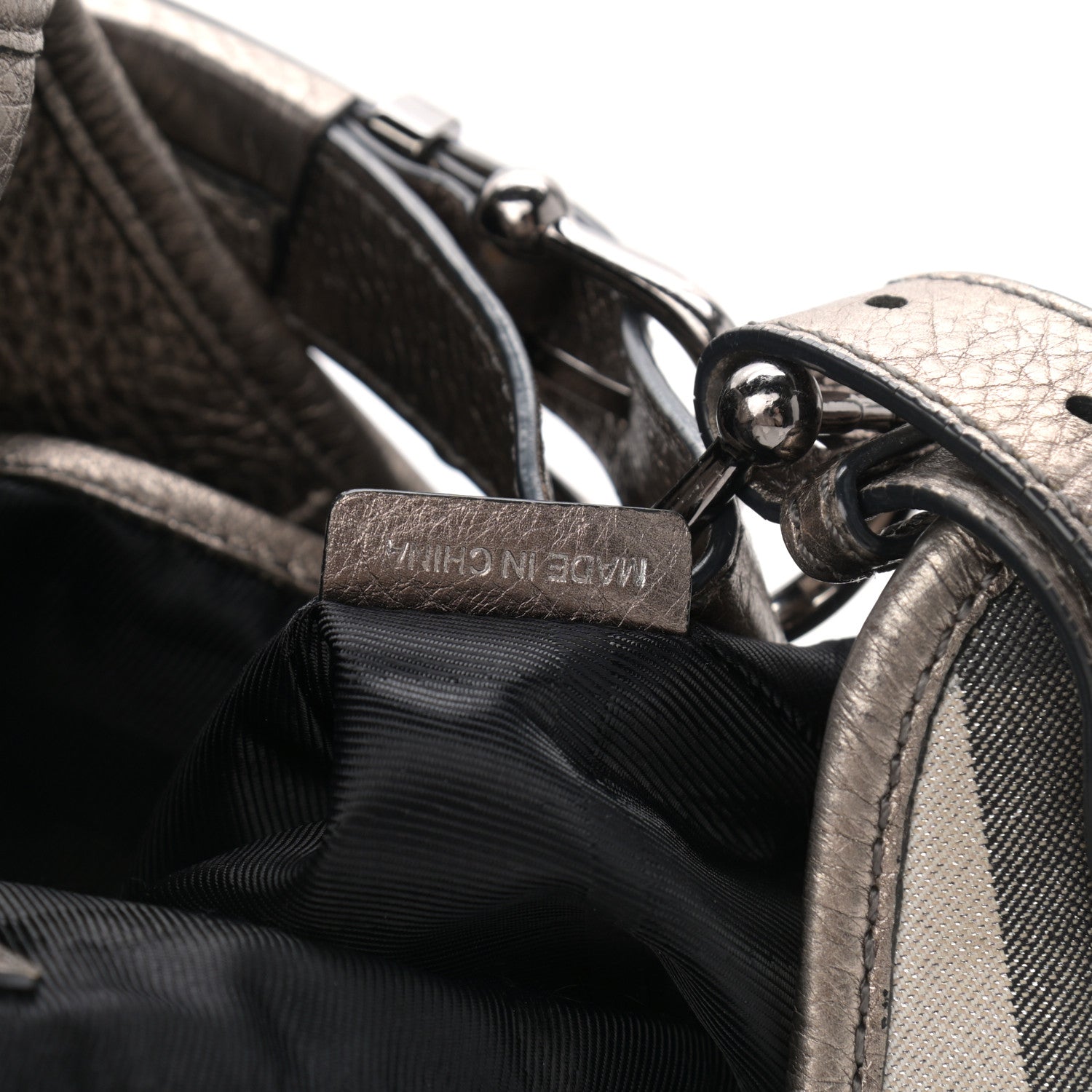 Burberry Shimmer Check Brooke Hobo Silver 7 of 12