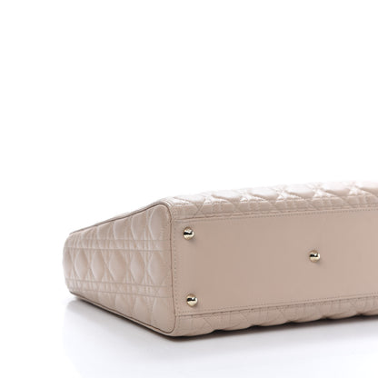 Christian Dior Lambskin Cannage Large Lady Dior Beige 6 of 11