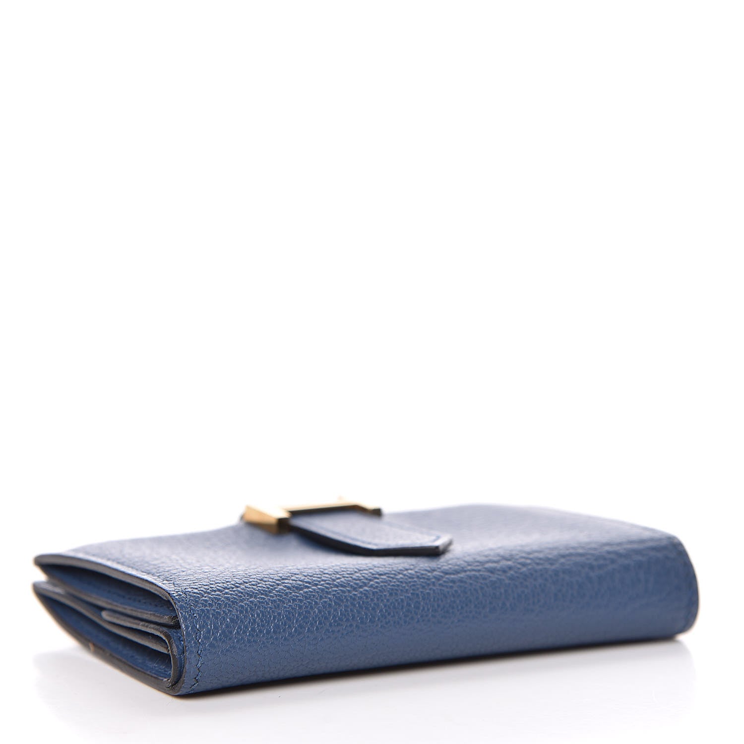 Hermes Chevre Mysore Mini Bearn Wallet Bleu Agate 4 of 8