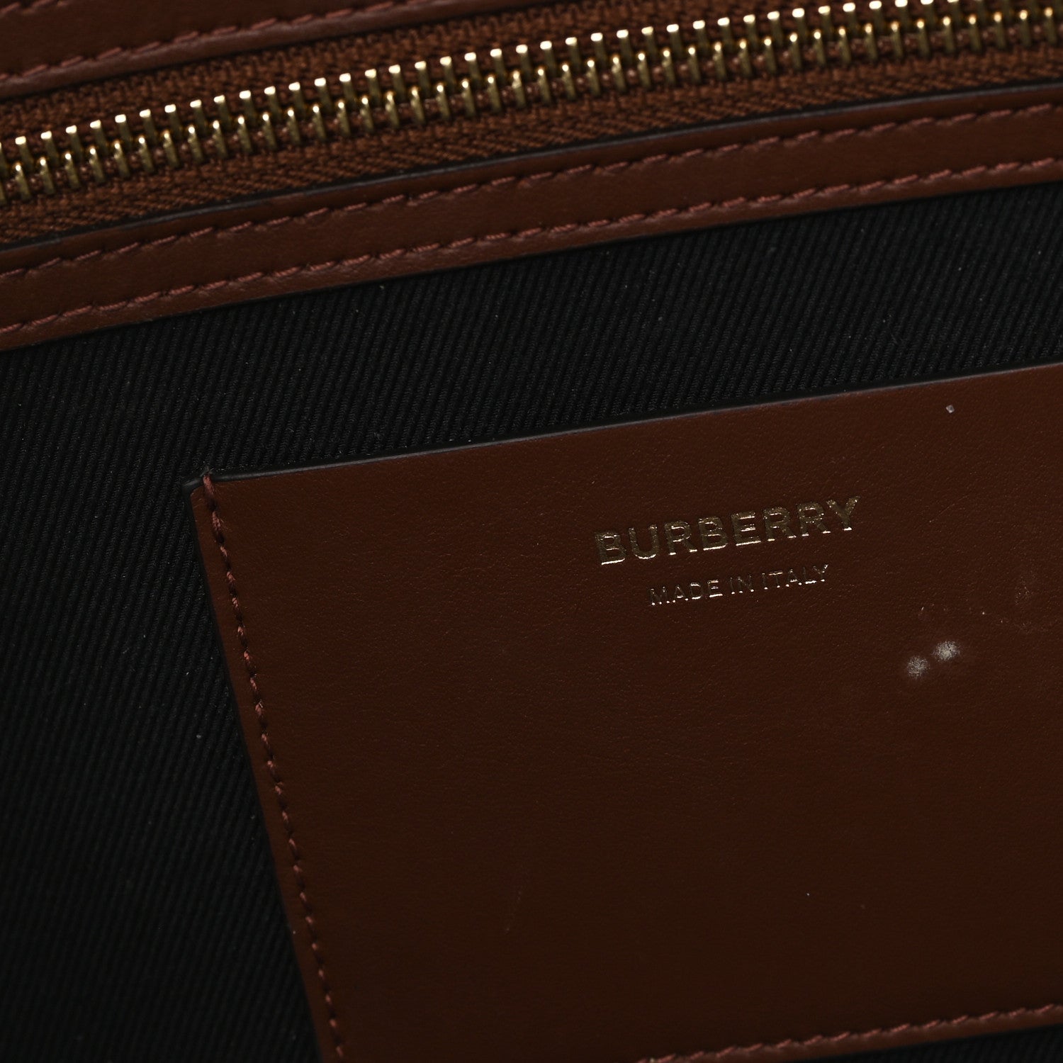 Burberry E-Canvas Check Medium Soft TB Tote Dark Birch Brown 6 of 9
