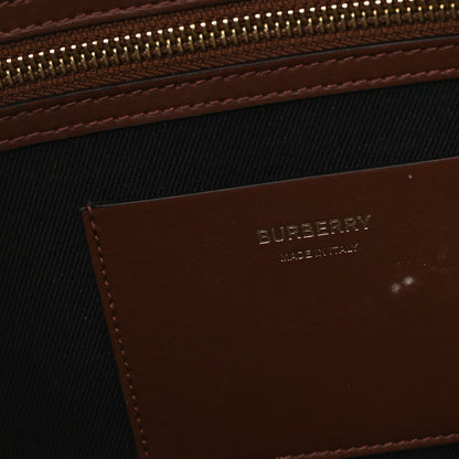 Burberry E-Canvas Check Medium Soft TB Tote Dark Birch Brown 6 of 9