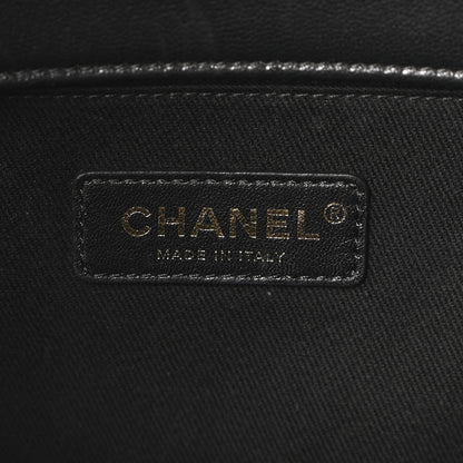 Chanel Sheepskin Caviar Quilted Medium Shopping Tote Black 6 of 10