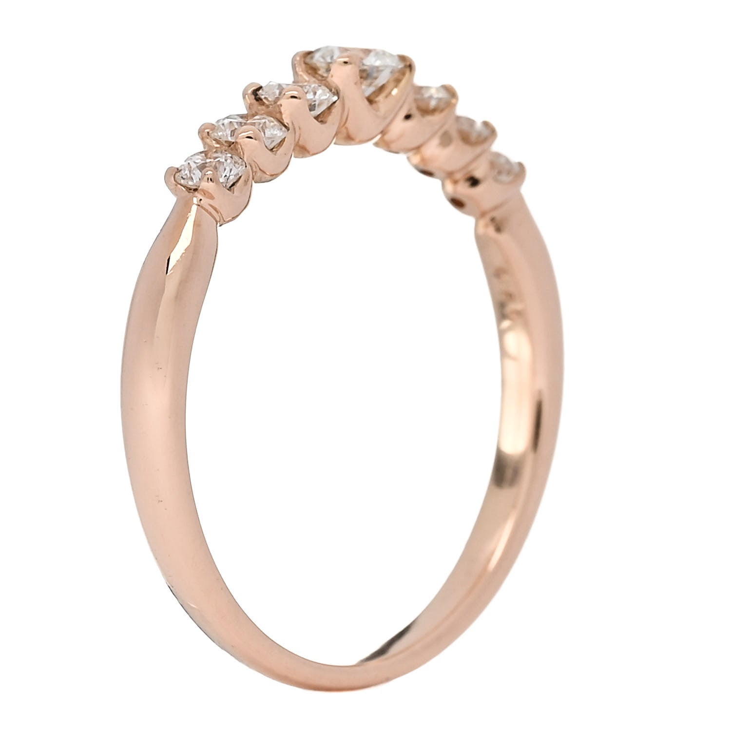 Parker & West by FASHIONPHILE 18K Rose Gold Diamond .50ctw Half Eternity Ring 51 5.75 6 of 10