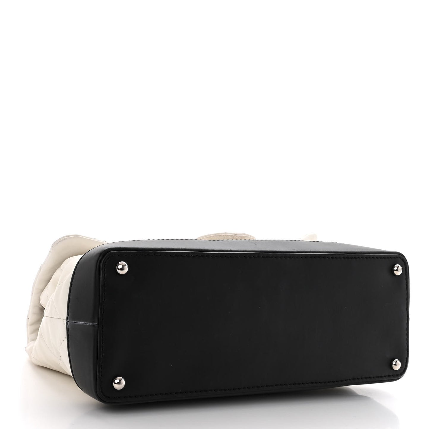 Calfskin Quilted VIP Flap White Black