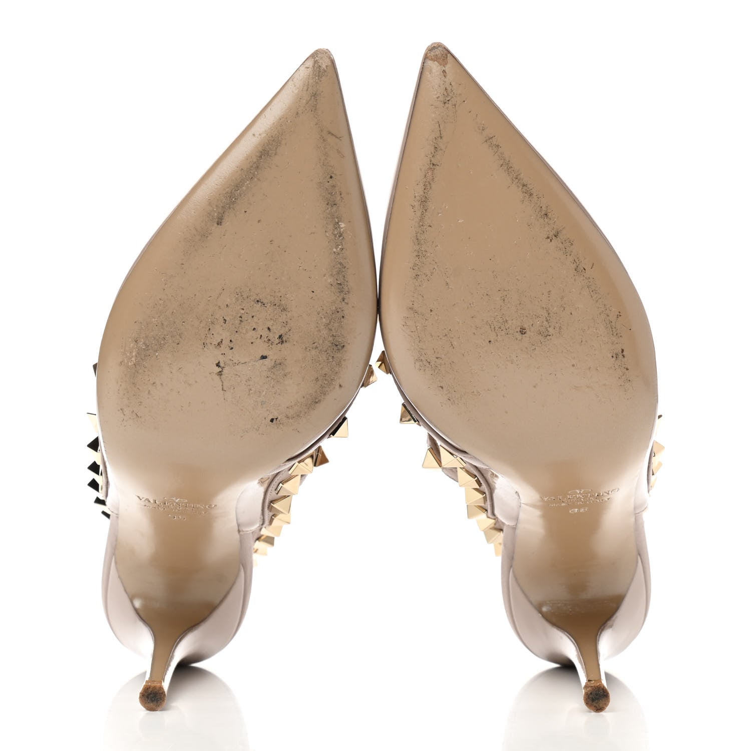 Valentino Garavani Patent Rockstud Ankle Strap 100mm Pumps 36 Poudre 5 of 10