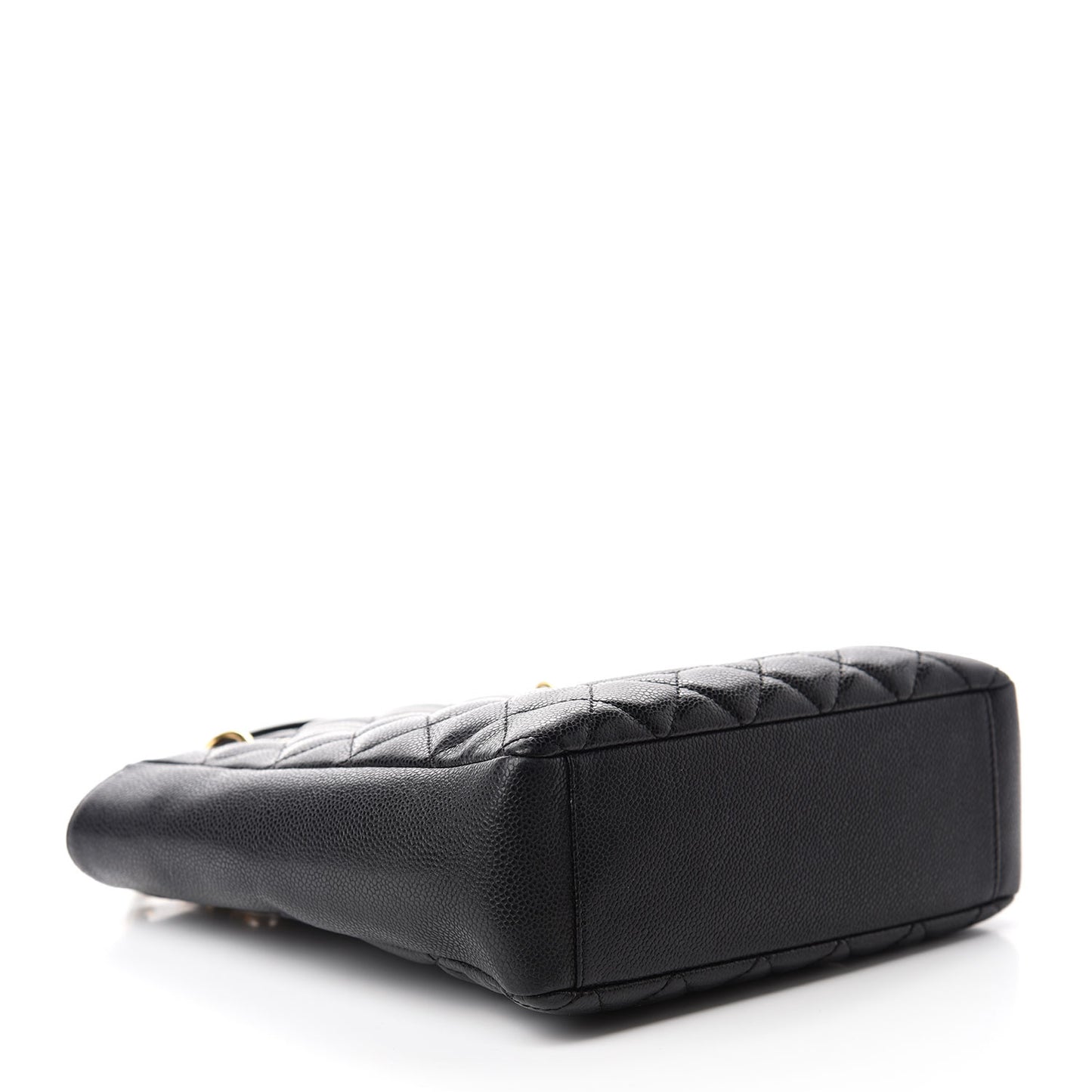 Caviar Quilted Petit Shopping Tote PST Black