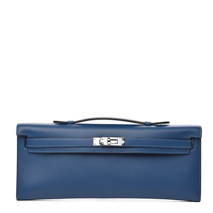 Hermes Swift Kelly Cut Clutch Pochette Deep Bleu 1 of 21