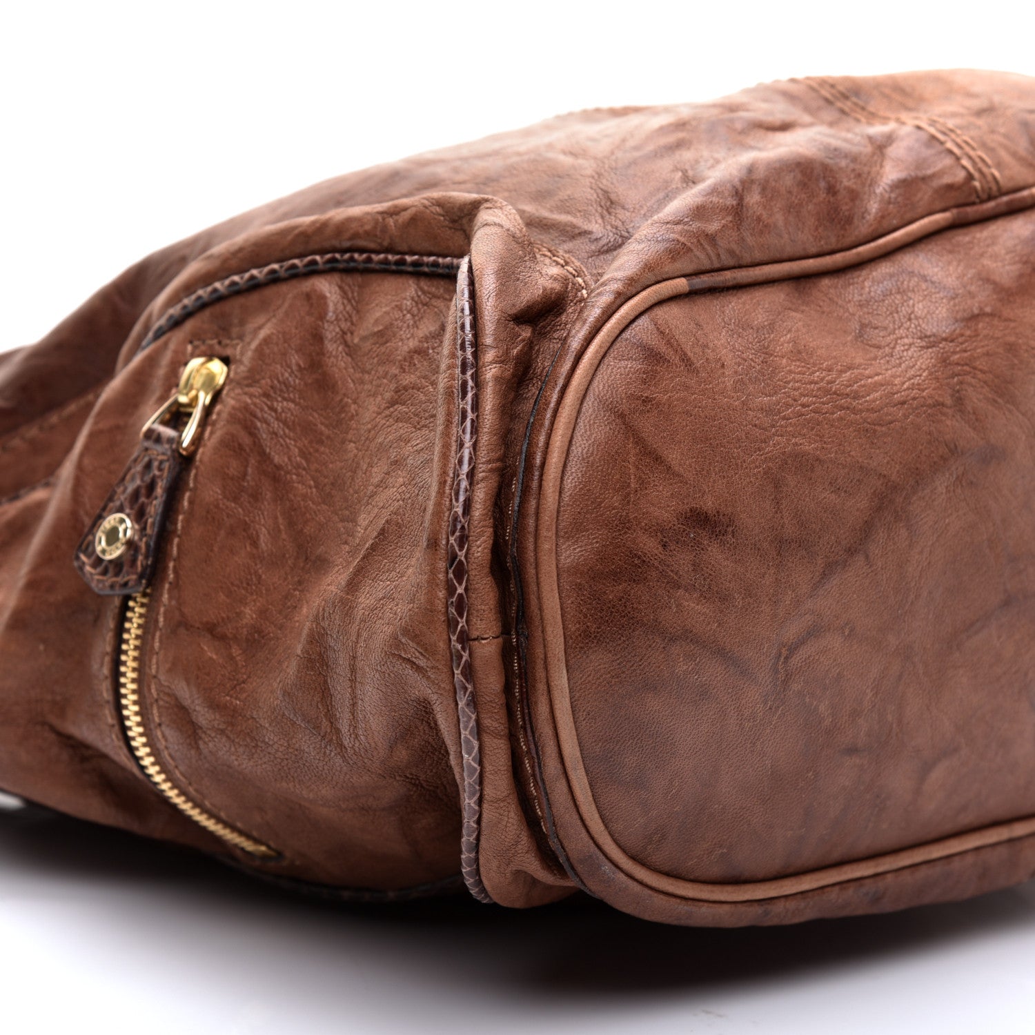 Jimmy Choo Calfskin Ramona Bucket Bag Brown 6 of 12