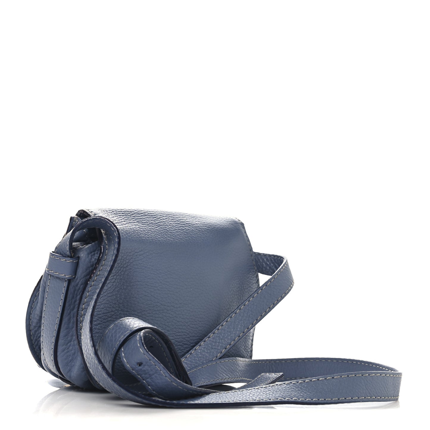 Calfskin Small Marcie Round Crossbody Bag Royal Navy