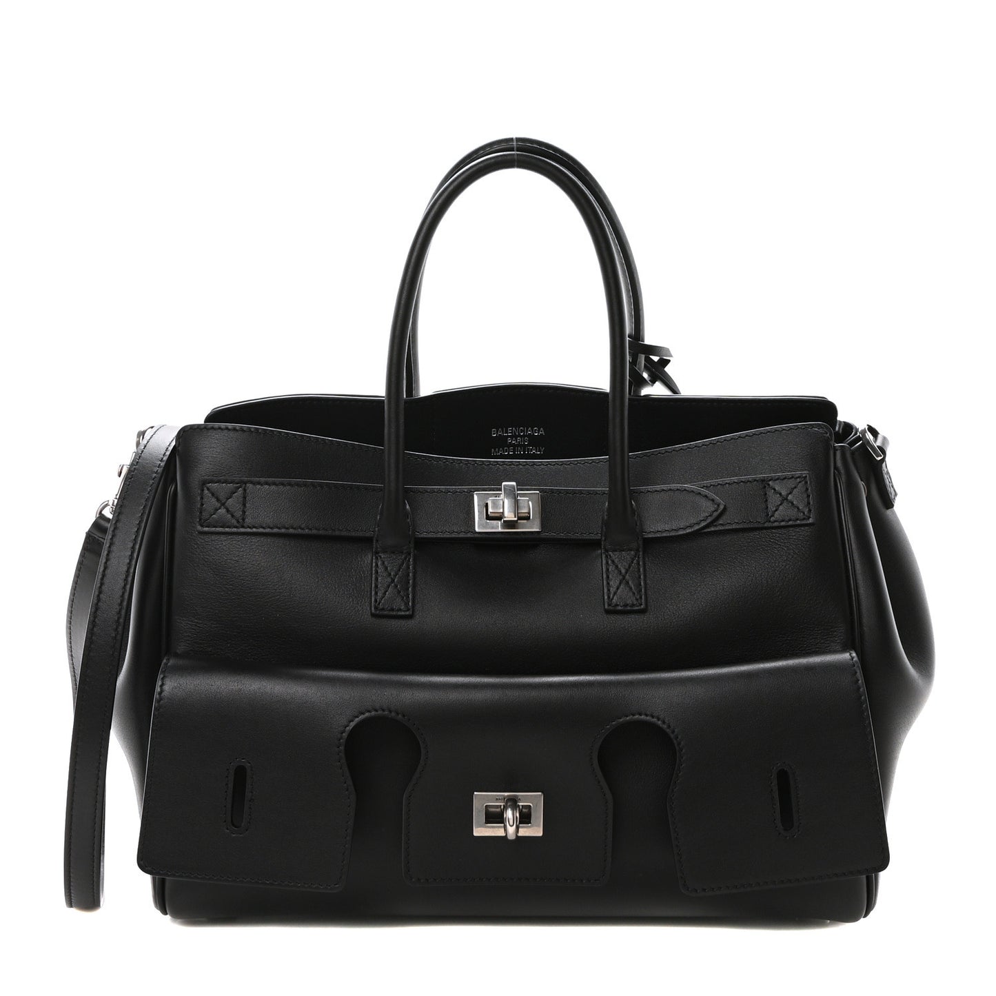 Smooth Calfskin Small Bel Air Carry All Bag Black