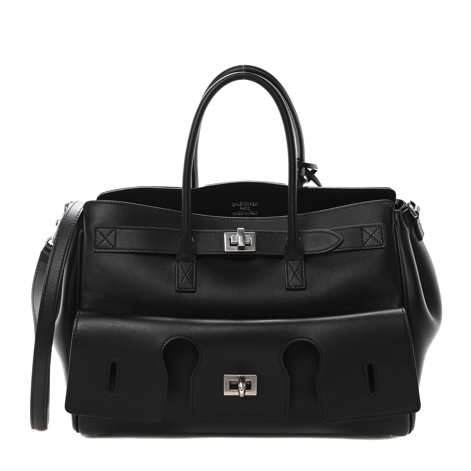 Balenciaga Smooth Calfskin Small Bel Air Carry All Bag Black 1 of 10
