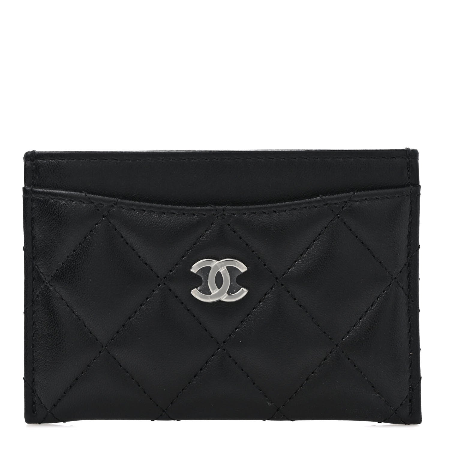 Chanel Lambskin Quilted Card Holder Black 1 of 8