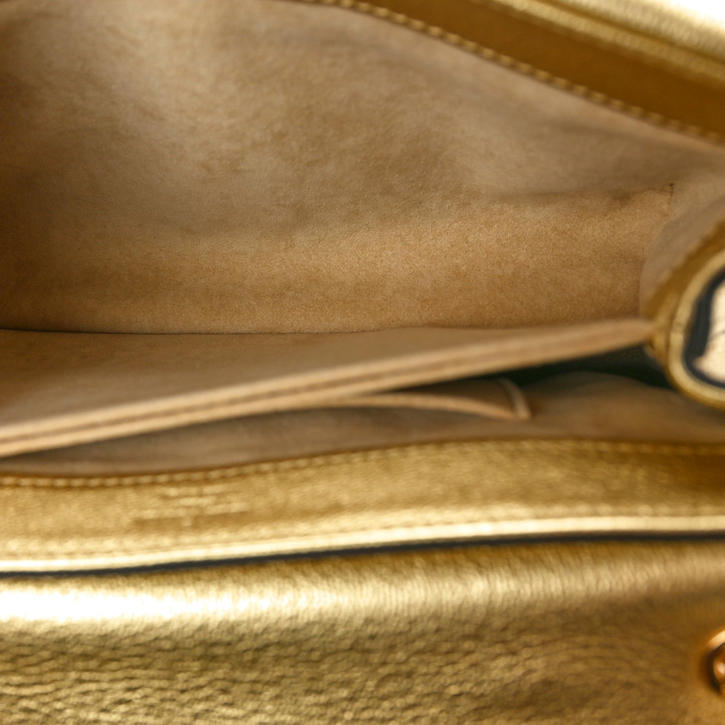 Cuir Plume Ecume Very Chain Bag Gold
