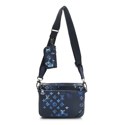 Louis Vuitton Monogram Ink Watercolor Trio Messenger Bag Blue 1 of 10