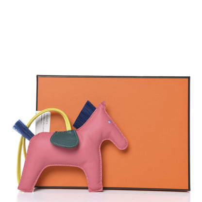 Hermes Milo Lambskin Grigri Rodeo Horse Bag Charm GM Rose Azalee Malachite Lime Celeste 4 of 4