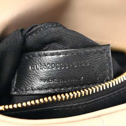 Saint Laurent Lambskin Quilted Toy Loulou Puffer Monogram Chain Satchel Nude Powder 8 of 11