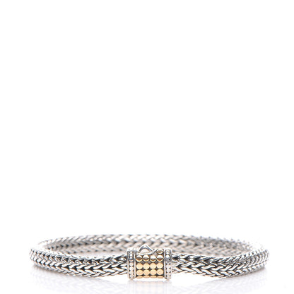 John Hardy Sterling Silver 18K Yellow Gold 6mm Classic Chain Dot Bracelet 1 of 5