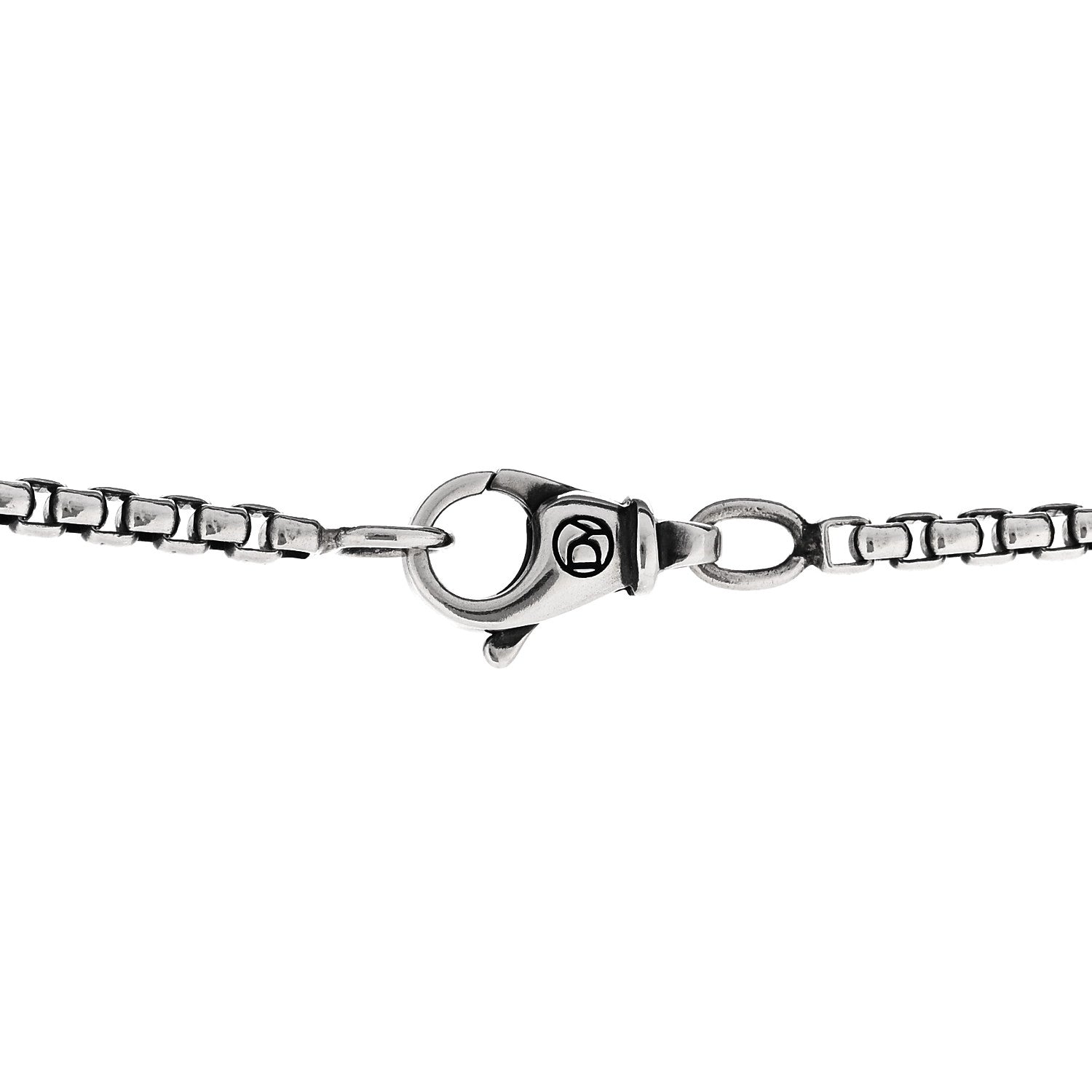 David Yurman Sterling Silver Chevron Cross Pendant Necklace 5 of 6