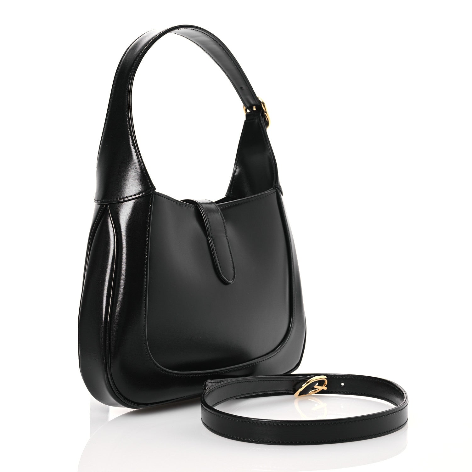 Gucci Boarded Dyana Lux Calfskin Small Jackie 1961 Hobo Black 3 of 11