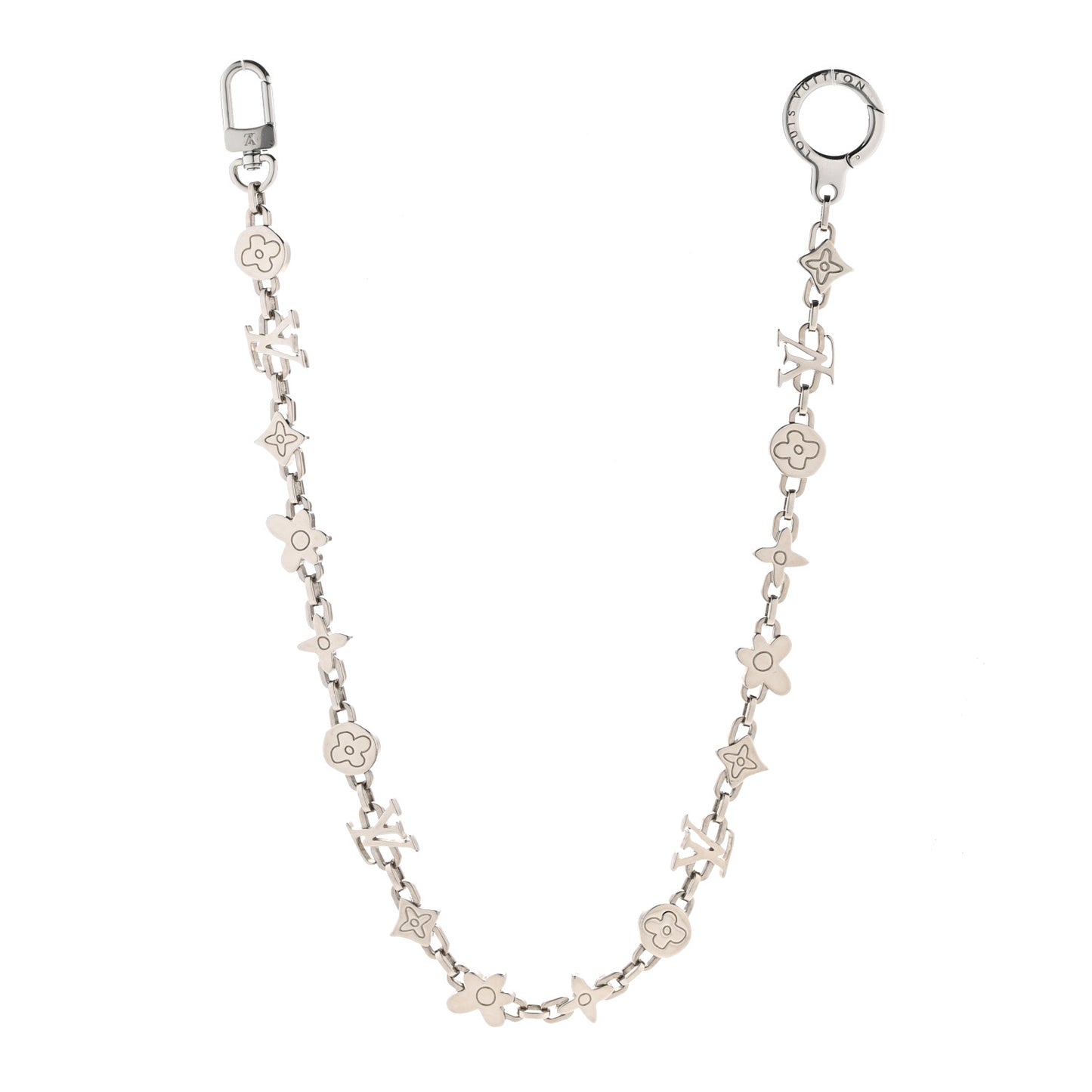 Metal Chain Wallet Bag Charm Silver
