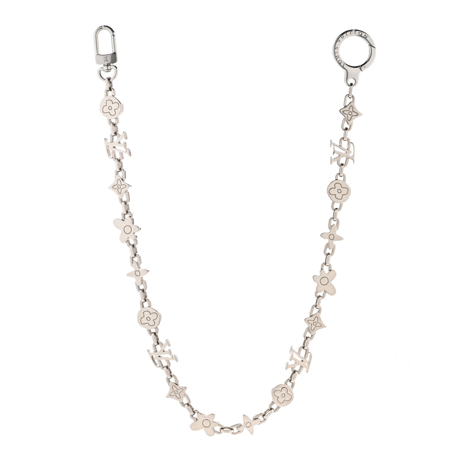 Louis Vuitton Metal Chain Wallet Bag Charm Silver 1 of 4