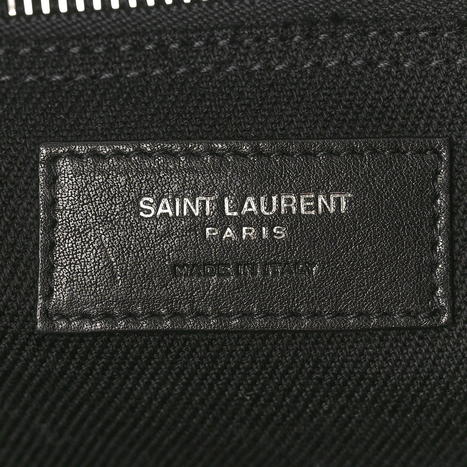 Saint Laurent Linen Calfskin Rive Gauche North South Tote Black 6 of 14