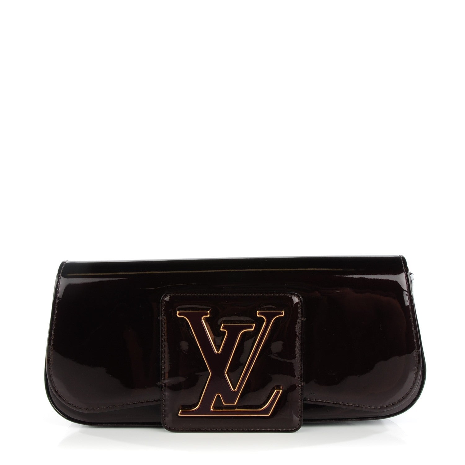 Louis Vuitton Patent Sobe Clutch Amarante 1 of 7
