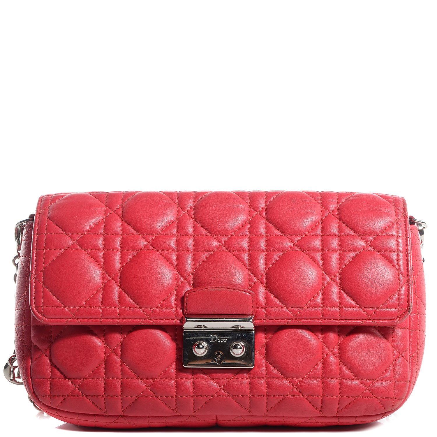Christian Dior Lambskin Cannage Miss Dior Promenade Pouch Fuchsia 1 of 8