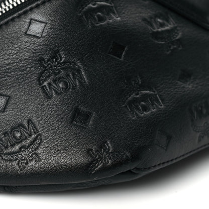 MCM Calfskin Ottomar Monogram Fursten Belt Bag Black 9 of 10