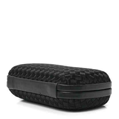 Bottega Veneta Satin Intreccio Impero Knot Clutch Black 9 of 11