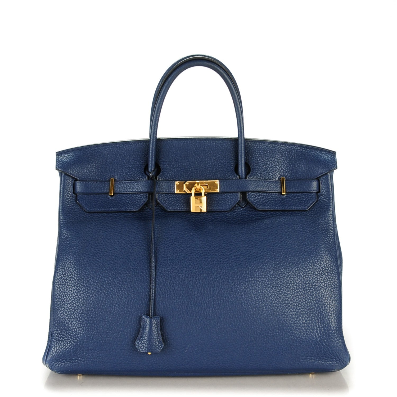 Hermes Taurillon Clemence Birkin 40 Bleu Saphir 1 of 24