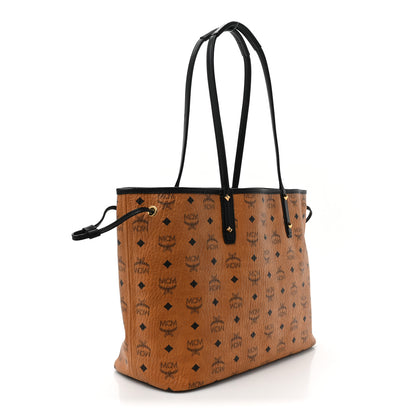 MCM Visetos Medium Project Reversible Shopper Tote Cognac 4 of 23