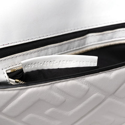 Fendi Nappa FF 1974 Embossed Baguette White 7 of 16