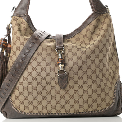 Gucci Monogram Large New Jackie Shoulder Bag Dark Brown 8 of 14