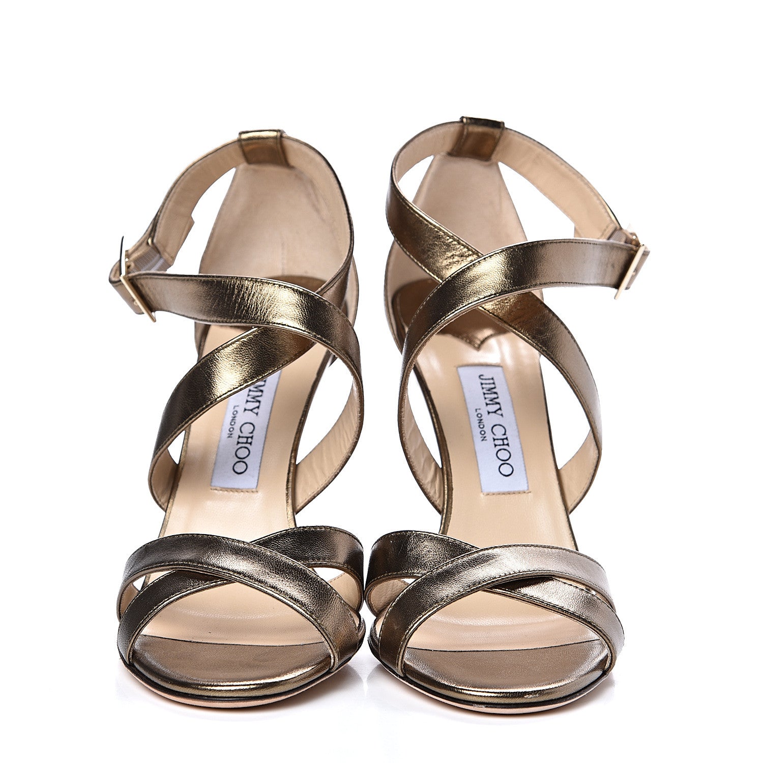 Jimmy Choo Metallic Nappa Lottie Sandals 41 Dark Gold 2 of 11