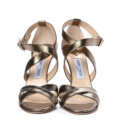 Jimmy Choo Metallic Nappa Lottie Sandals 41 Dark Gold 2 of 11