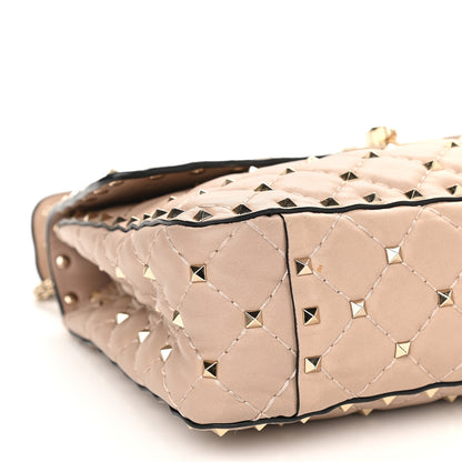 Valentino Garavani Lambskin Medium Rockstud Spike Shoulder Bag Poudre 7 of 11