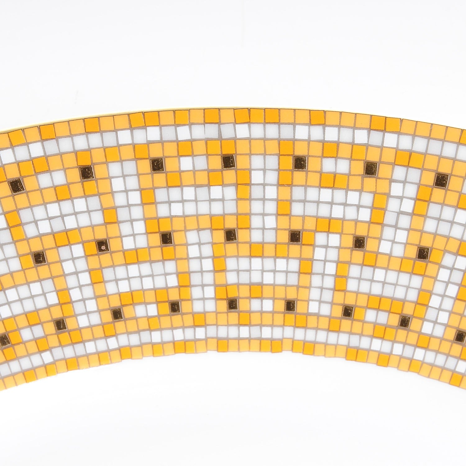Hermes Porcelain Mosaique Au 24 Gold Dinner Plate Set of 2 5 of 6