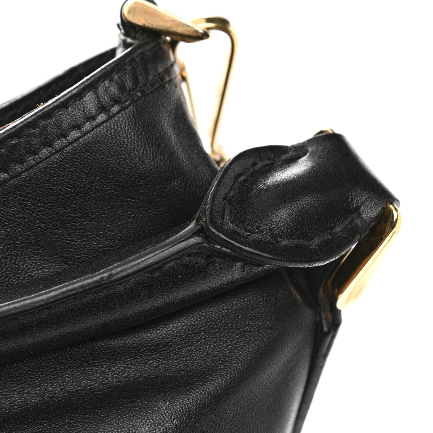 Burberry Soft Lambskin Bridle Calfskin Medium Gosford Hobo Black 15 of 19